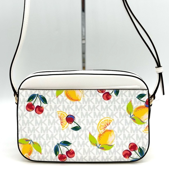 Michael Kors Large EW Zip Chain Xbody Crossbody Bag Optic White - Picture 6 of 12